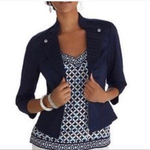 White House Black Market Classic Navy Blue Blazer